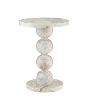 Turner Marble Accent Table | Currey & Co - 4000-0268