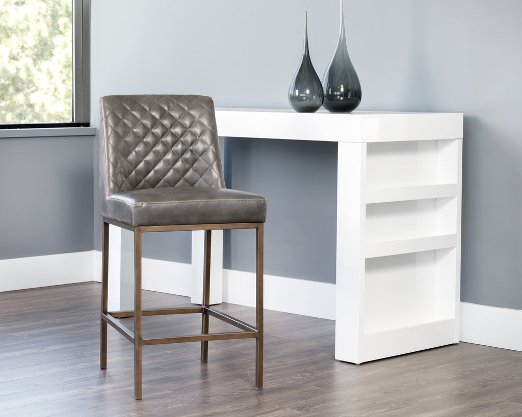 Leighland Counter Stool - Overcast Grey | Sunpan Furniture - 104908