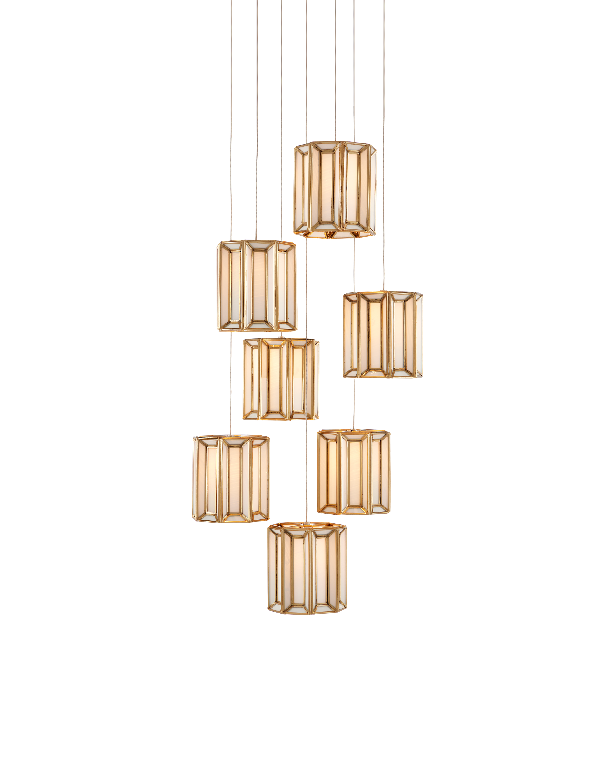 Currey & Co Daze 7-Light Round Multi-Drop Pendant | 9000-0890