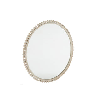 Belle Circle Accent Mirror - Distressed White, 48 in. H x 48 in. W | Gabriella White - SCH-175208