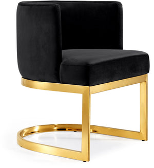 Gianna Black Velvet Upholstered Dining Chair | Meridian Furniture - 718Black-C