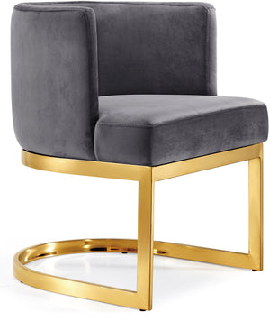 Gianna Grey Velvet Upholstered Dining Chair | Meridian Furniture - 718Grey-C