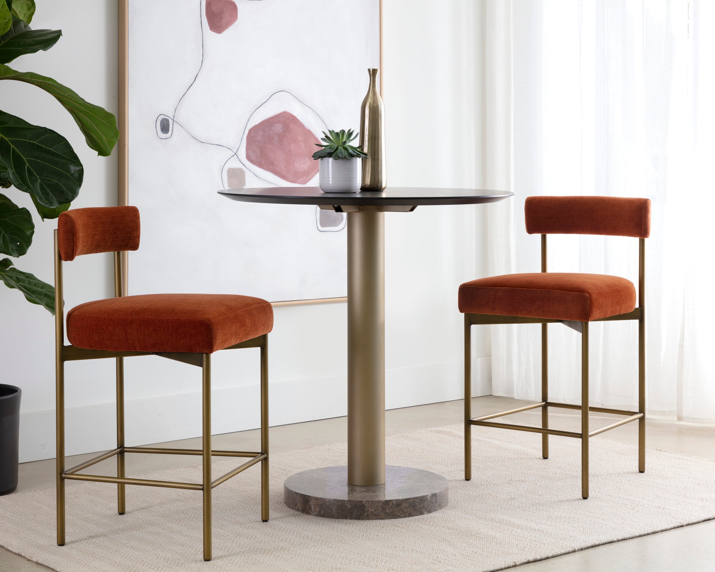 Rust Seneca SENECA COUNTER STOOL - ANTIQUE BRASS - DANNY RUST