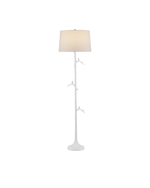 Currey & Co Piaf White Floor Lamp | 8000-0158