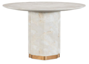 Eleana Round Dining Table - White/Cream/Beige | Hooker Furniture - 7252-75213-00