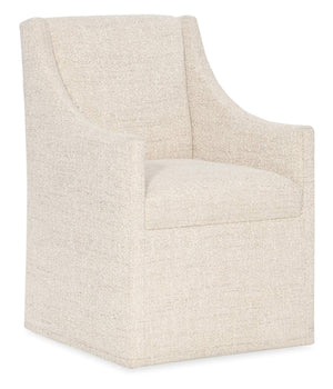 Eleana Castered Arm Chair - Beige | Hooker Furniture - 7252-75800-405
