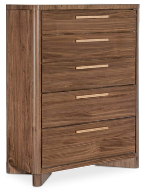 Eleana Five Drawer Chest - Medium Wood | Hooker Furniture - 7252-90010-85