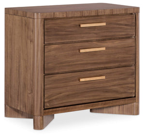 Eleana Three Drawer Nightstand - Medium Wood | Hooker Furniture - 7252-90016-85