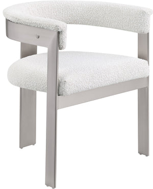Romeo Cream Boucle Fabric Upholstered Dining Chair (Set of 2) | Meridian Furniture - 727Cream-C
