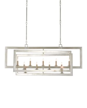 Currey & Co Middleton Silver Rectangular Chandelier | 9000-0634