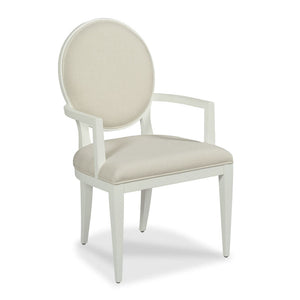 Ovale Arm Chair - Alabaster Finish | Woodbridge Furniture - 7320-68-L