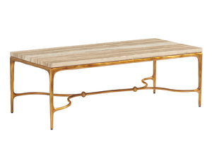 Menlo Park Rectangular Cocktail Table With Stone Top | Lexington Furniture - 740-945