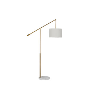 Fulton Stained Gold Volakas Marble Base Floor Lamp | Gabriella White - SCH-170080
