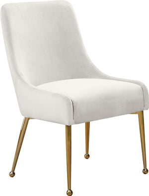 Owen Cream Velvet Upholstered Dining Chair (Set of 2) | Meridian Furniture - 744Cream