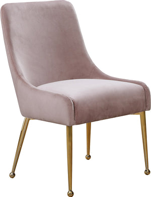 Owen Pink Velvet Upholstered Dining Chair (Set of 2) | Meridian Furniture - 744Pink