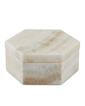 Currey & Co Arco Onyx Hexagon Box | 1200-0801