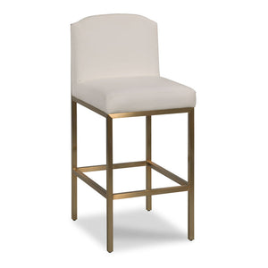 Venice Bar Stool - Satin Brass Finish | Woodbridge Furniture - 7510-55