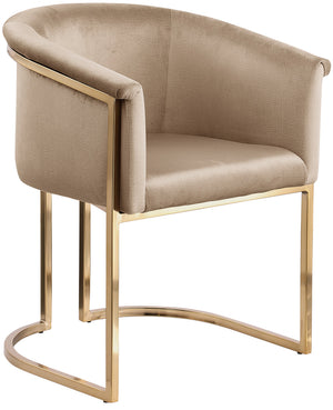 Tierra Beige Velvet Upholstered Dining Chair | Meridian Furniture - 758Beige-C