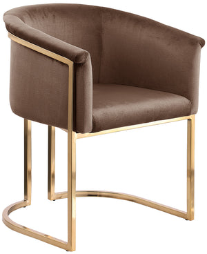 Tierra Brown Velvet Upholstered Dining Chair | Meridian Furniture - 758Brown-C