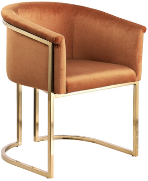 Tierra Cognac Velvet Upholstered Dining Chair | Meridian Furniture - 758Cognac-C