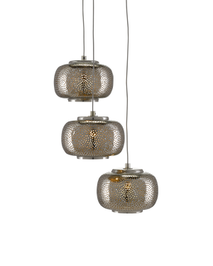 Currey & Co Pepper 3-Light Round Multi-Drop Pendant | 9000-0689