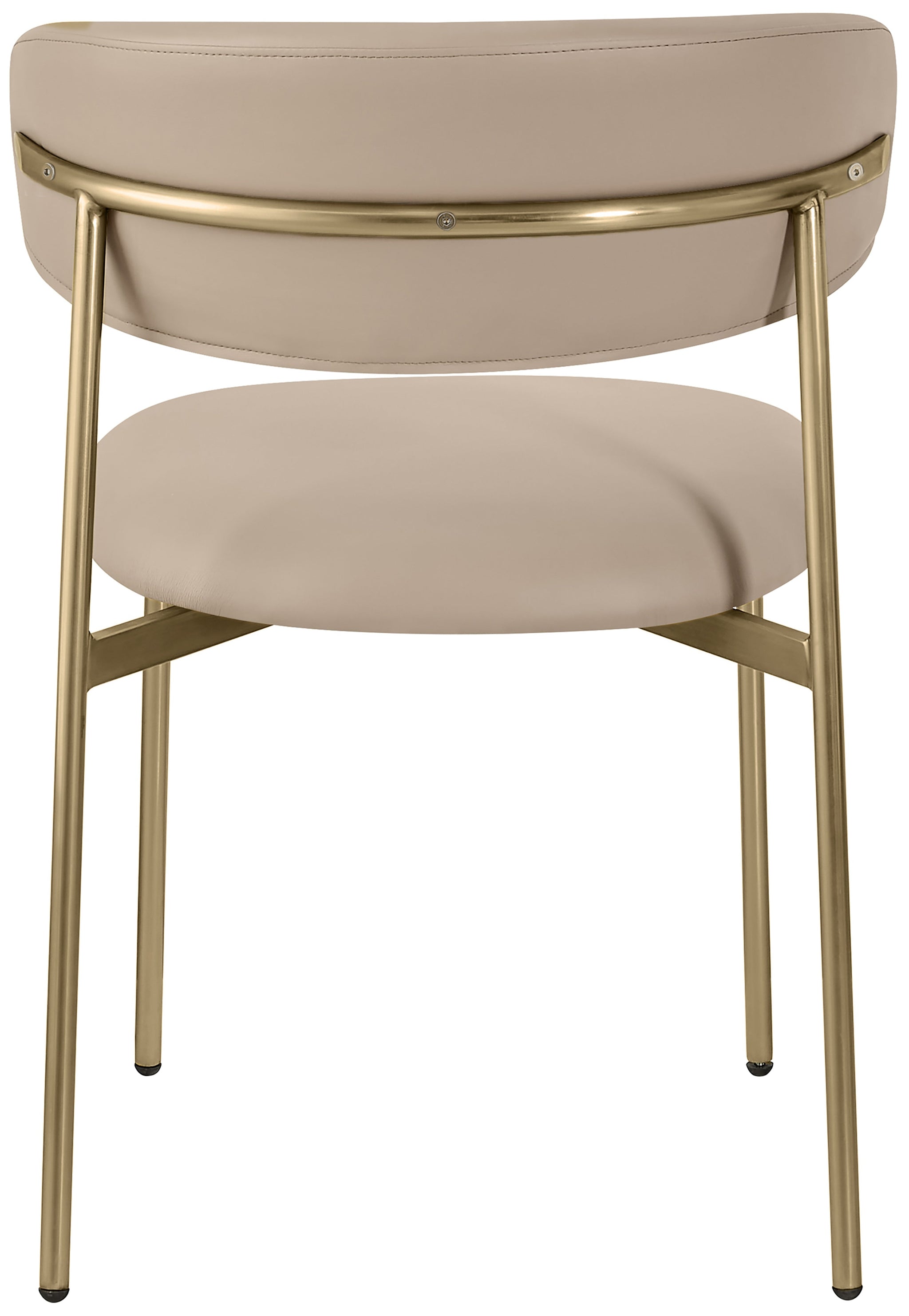 Lupita Taupe Vegan Leather Upholstered Dining Chair (Set of 2