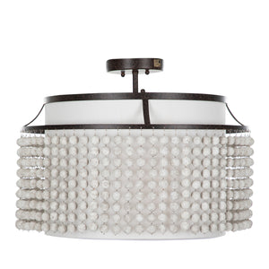 Joanna Metal Venetian Rust Semi-Flush Mount | Gabriella White - SCH-170470