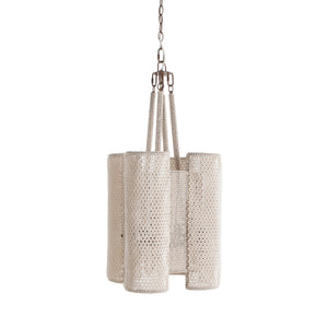 Teagan Wood Winter White Pendant Chandelier - 18.5 in. W x 20.625 in. H | Gabriella White - SCH-175718