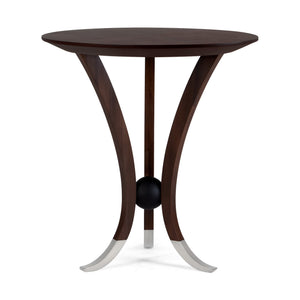 Buvette De Sphere Side Table - Porcelain Lacquer/Italian Silver Leaf | Christopher Guy - 76-0554