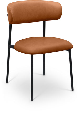Lupita Cognac Vegan Leather Upholstered Dining Chair (Set of 2) | Meridian Furniture - 760Cognac-C