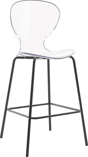Clarion Black Lucite Seat And Metal Base Counter Stool (Set of 2) | Meridian Furniture - 766-C