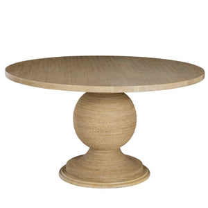 Triton Mahogany Circle Pedestal Dining Table | Gabriella White - SCH-175972