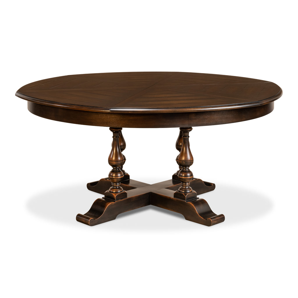 Walnut Jupe Dining Table Ex-Large Ebony | Sarreid Ltd - 78-109