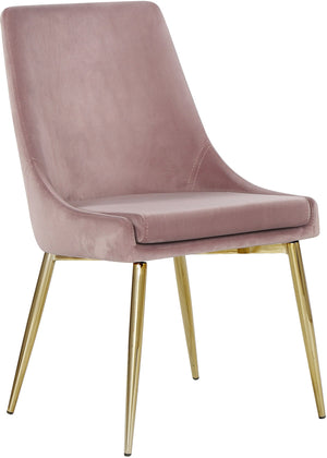 Karina Pink Velvet Upholstered Dining Chair (Set of 2) | Meridian Furniture - 783Pink-C