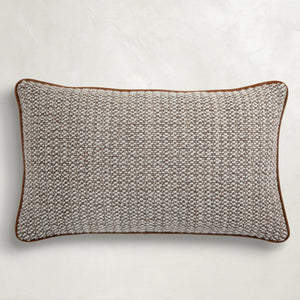 Knotted Wool Indoor Lumbar Pillow | Gabriella White - SCH-G105-202074