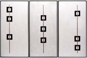 Boxed In (Set Of 3) - 30" X 60" - Black Floater Frame | Sunpan Furniture - A0207