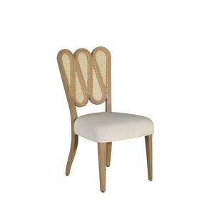 Wave Mahogany Curved Frame Dining Side Chair - Drift | Gabriella White - SCH-175998