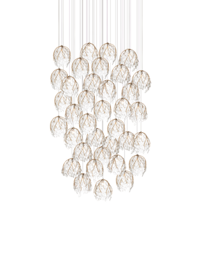 Banyan 36-Light Round Multi-Drop Pendant | Currey & Co - 9000-1393
