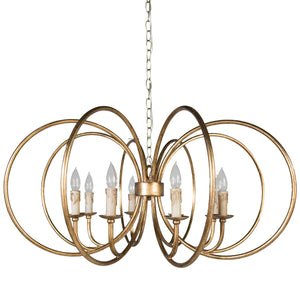 Alta Metal Antique Gold Chandelier | Gabriella White - SCH-153140