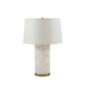 Maple Alabaster Gilded Gold Cylinder Shade Table Lamp | Gabriella White - SCH-153690