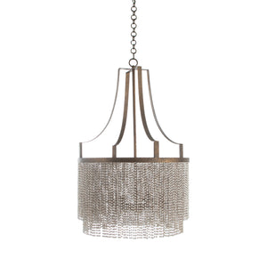 Tamara Metal Antique Gold Antique White Chandelier | Gabriella White - SCH-175366