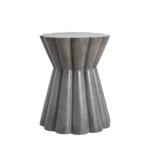 Annie Resin Unique Pedestal Side Table - Forest Black | Gabriella White - SCH-175212