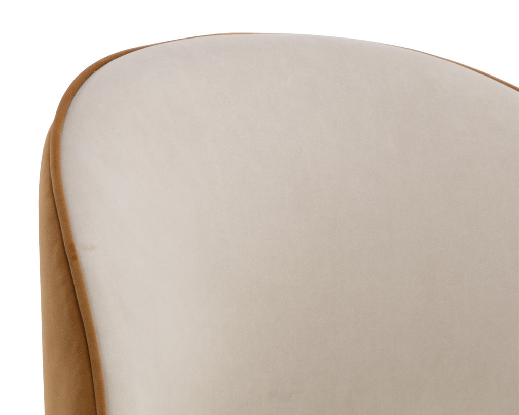 Cavoli Swivel Dining Chair - Meg Taupe / Meg Gold | Sunpan Furniture - 109915