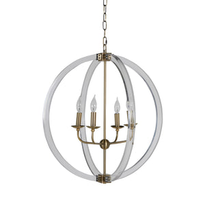 Grayson Glass Antique Brass Chandelier | Gabriella White - SCH-156015