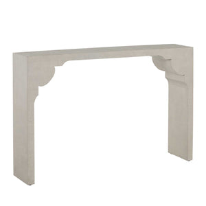 Dorry Wood Rectangle Waterfall Console Table | Gabriella White - SCH-165030