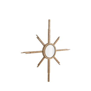 Capri Circle Accent Mirror - Antique Gold | Gabriella White - SCH-155495