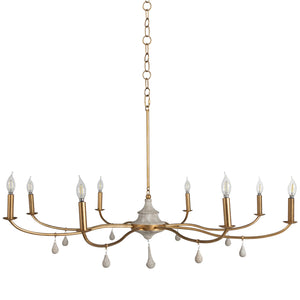 Loretta Metal Vintage Gold Chandelier | Gabriella White - SCH-175657