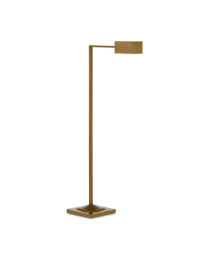 Currey & Co Ruxley Brass Floor Lamp | 8000-0025