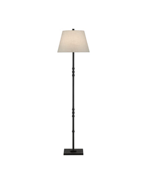 Currey & Co Lohn Black Floor Lamp | 8000-0049