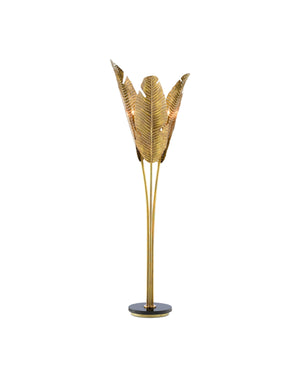 Currey & Co Tropical Large Brass Floor Lamp | 8000-0071